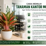 cara memilih tanaman kantor modern